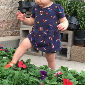 Hanna Andersson Navy Floral Matching Set